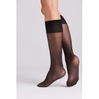 Pack 2 medias largas puntera invisible 15 DEN Ysabel Mora Única Negro