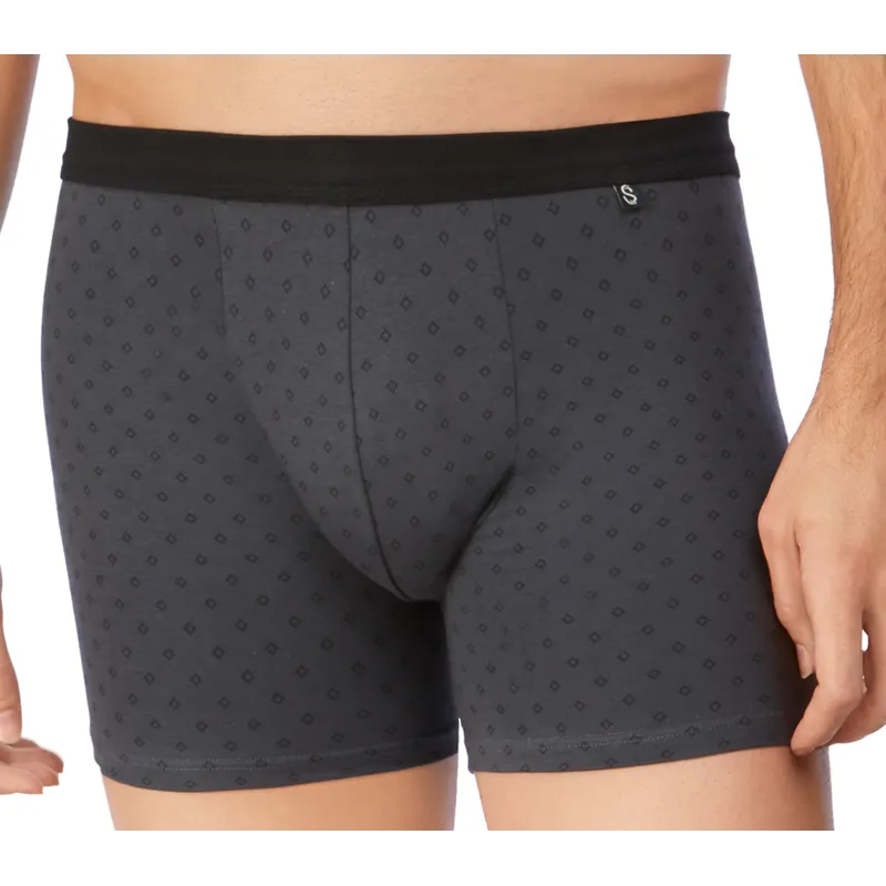 Boxer de algodón estampado L Antracita