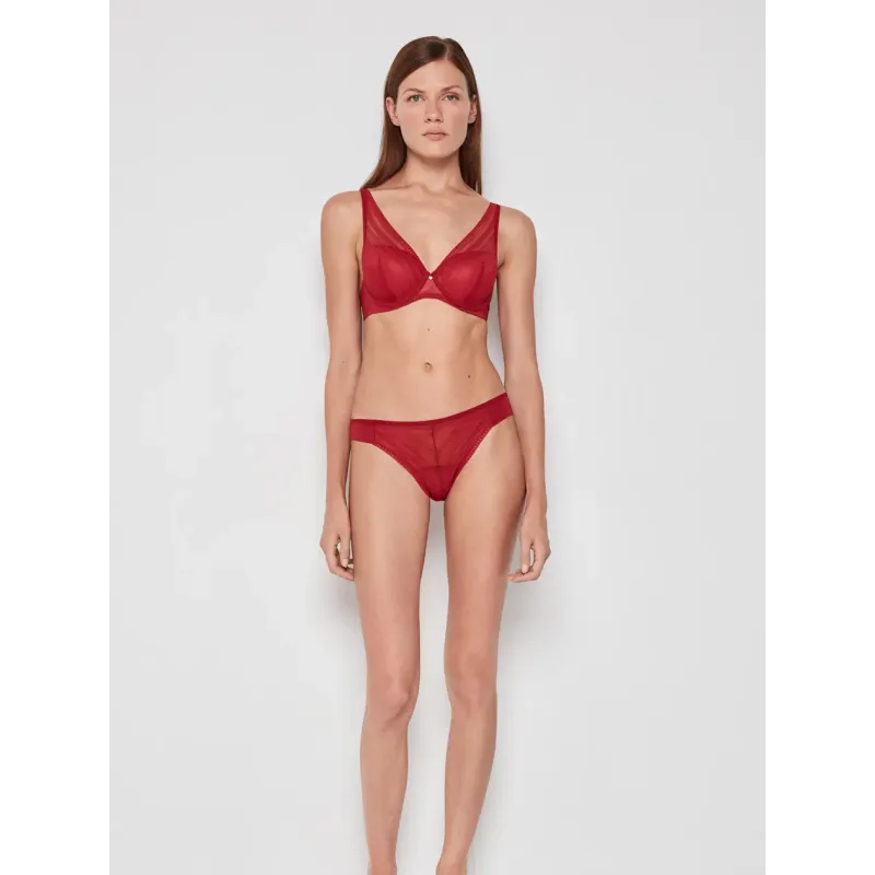 Conjunto Braguita y Sujetador capacidad Gisela 90 Rojo Copa B