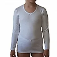 Camiseta manga larga adaptable con lacito 2 Blanco