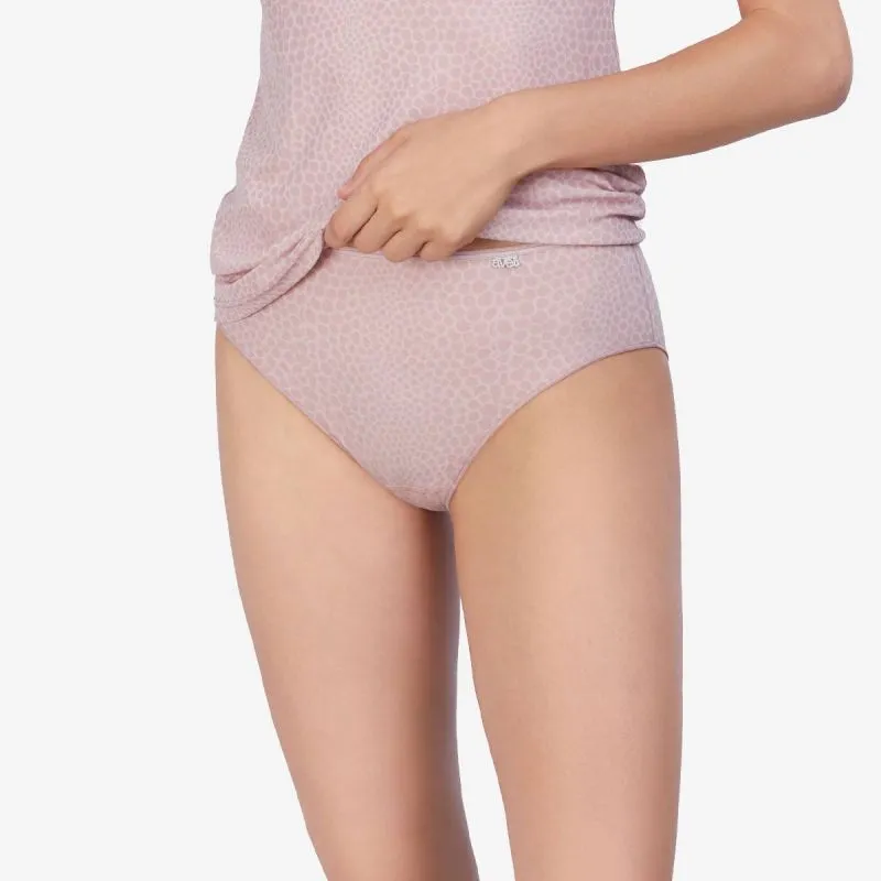 Braguita midi jacquard animal print L Rosa