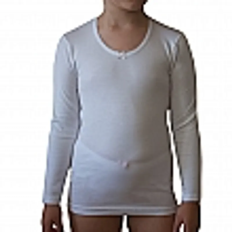 Camiseta manga larga adaptable con lacito 10 Blanco