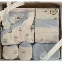 Set regalo 5 piezas para recién nacido. Interbaby mod. Osos 0/6m Gris