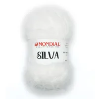 Lana mondial silva  microfibra pelo largo  Blanco