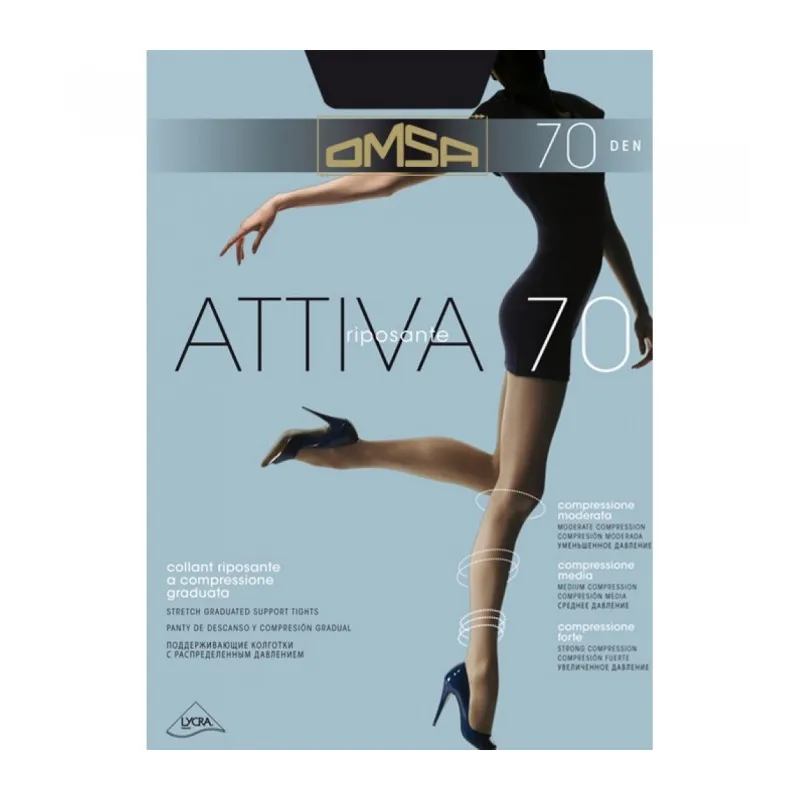 Panty relajante ATTIVA 70 DEN de Omsa M Negro