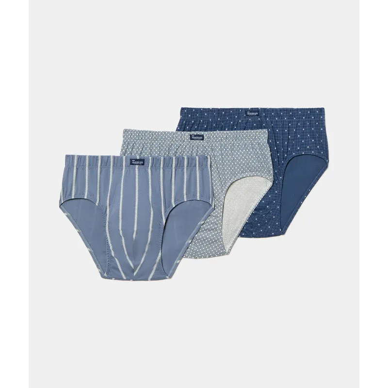 Pack 3 slips semicortos algodón 100% estampado. Abanderado XL