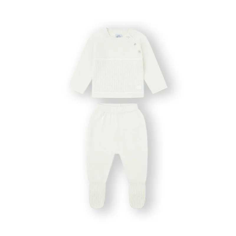 Conjunto punto bebé 0 m Marfil