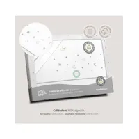 Triptico cuna franela blanco-gris