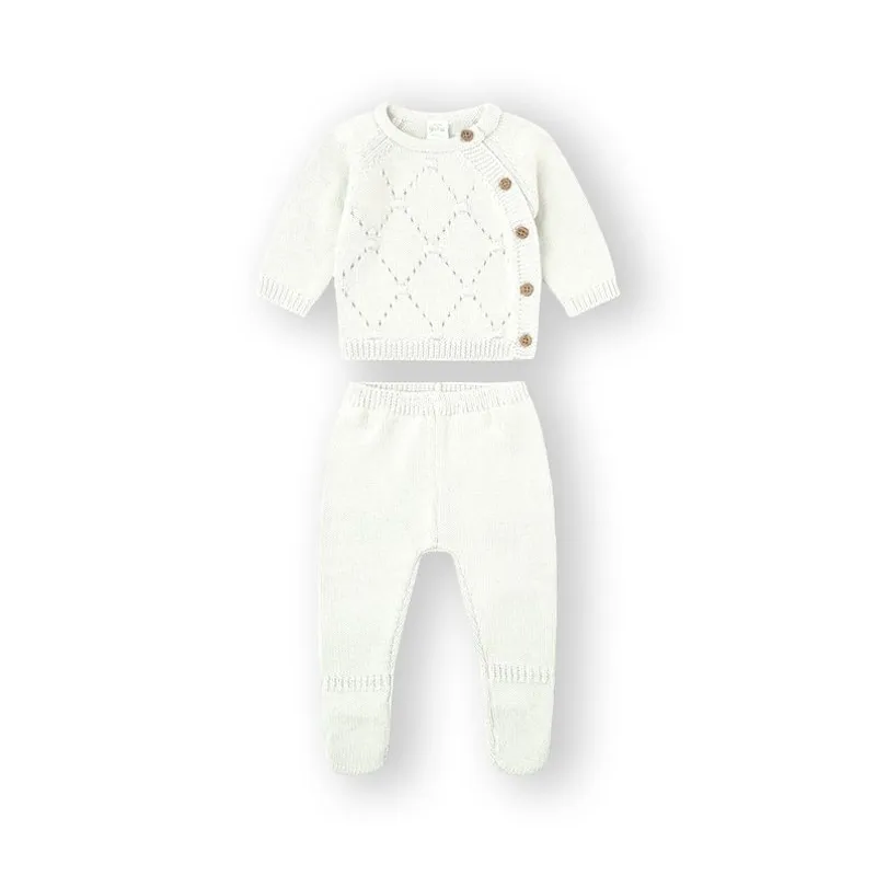Conjunto lana bebé Marfil 0 m