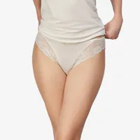 Braguita bikini de Tencel con blonda L Negro