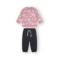 Chadall con Sudadera Rosa Estampada y pantalón, Yatsi 24 m