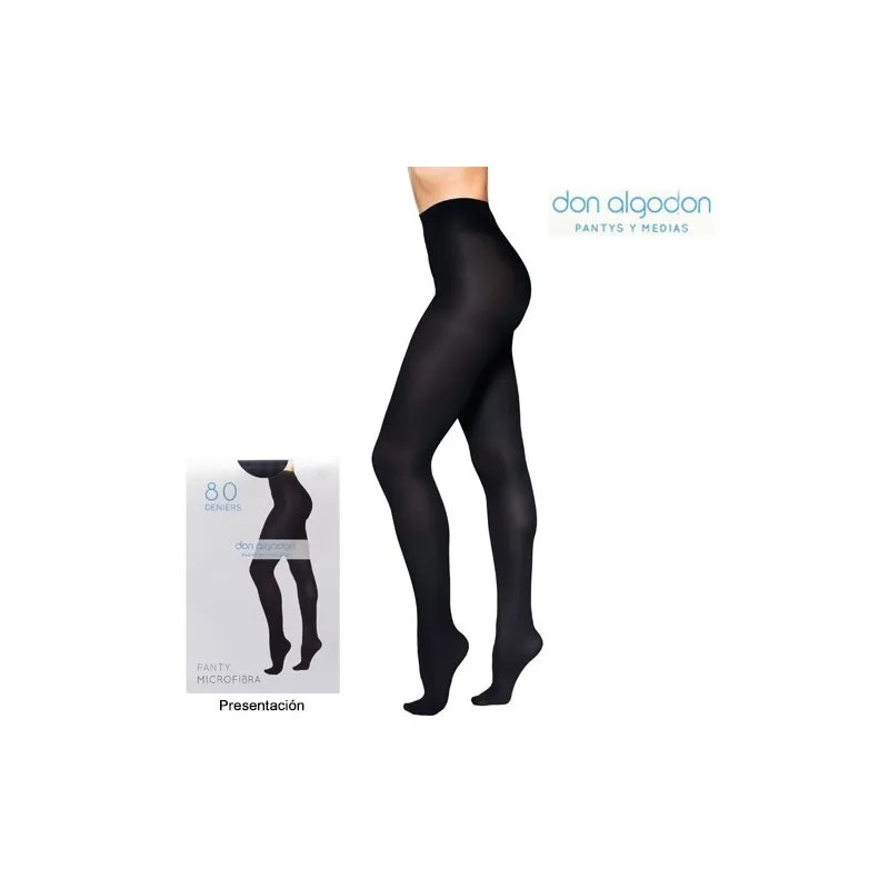 Panty Microfibra Don Algdón 80 DEN L Negro