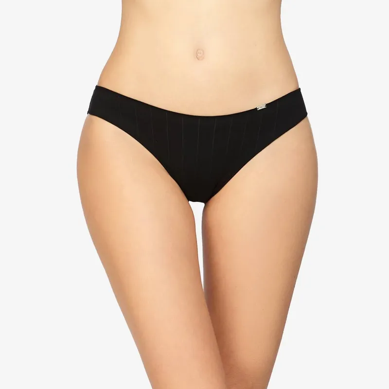 Braguita bikini algodón suave de canalé ancho M Blanco