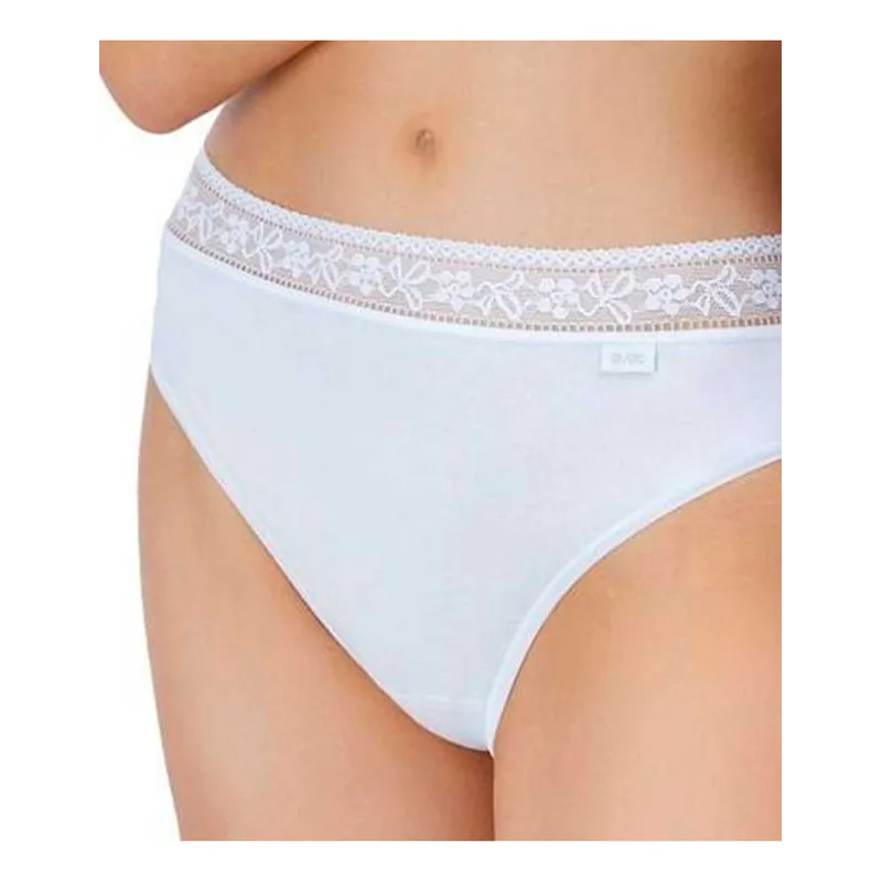 raga bikini algodón cintura encaje M Negro