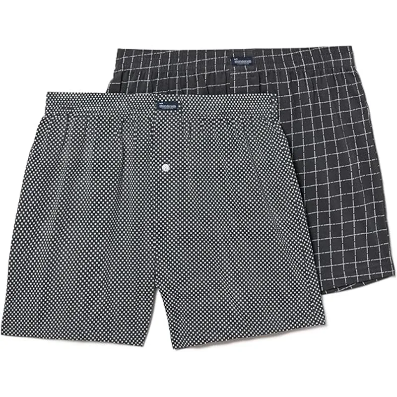 Pack de 2 Boxer abiertos algodón estampado M