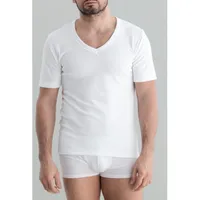Camiseta interior manga corta cuello pico L Blanco