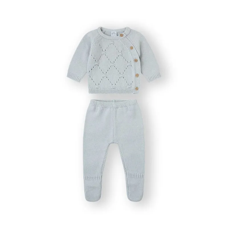 Conjunto lana bebé Gris 0 m