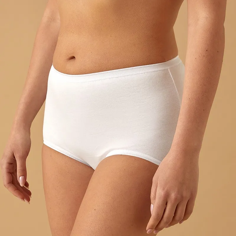 Pack3 Braga Maxi Algodón Bielástico de JADEAEA M Blanco