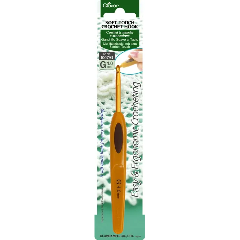 Aguja ergonómica de ganchillo, clover 2.5 mm