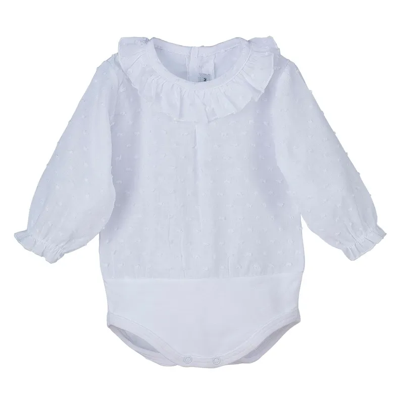 Body camisa Plumeti marga larga Calamaro 3 m Marfil