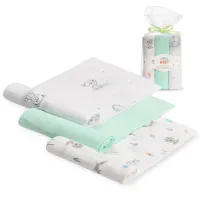 Pack 3 Gasas bebé Muselina, Interbaby Verde