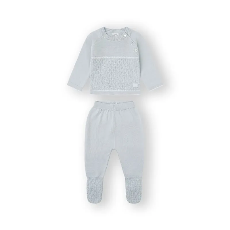 Conjunto punto bebé 0 m Gris