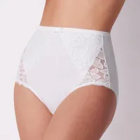Braga alta de algodón y encaje, Cotonella L Blanco