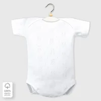 Body calado y cuello americano Calamaro 18 m Blanco
