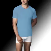 Camiseta interior térmica Abanderado manga corta con fibra de invierno XL Azul