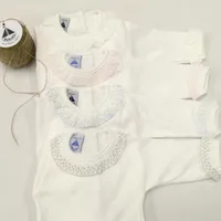 Body con cuello Batista Babidu 12 m Blanco/Rosa