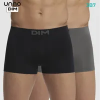 Pack de dos Boxer dim sin costuras microfibra 5hh negro/gris L
