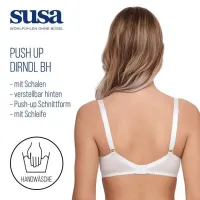 Sujetador Push-up. Susa Mod. Dirndl-BH 90 Blanco