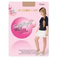 Panty niña 15 DEN Golden Lady. Pack de 2 pares 12/16 Melón