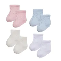 CALCETIN CALADO PARA BEBE YSABEL MORA  000 Blanco