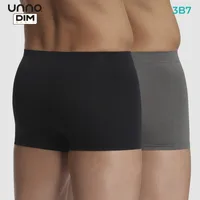 Pack de dos Boxer dim sin costuras microfibra 5hh negro/gris L