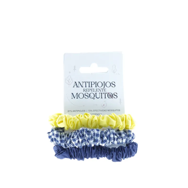 Coletero pack de tres, Antipiojos y  epelente de mosquitos amarillo