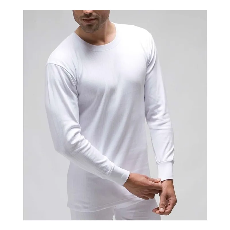 Camiseta interior térmica algodón canalé XL Blanco