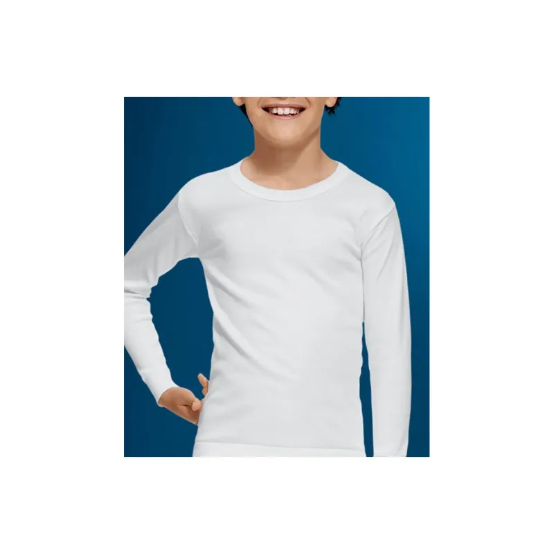 Camiseta manga larga termal niño 6 Blanco