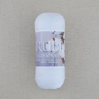 Hilo Perlé de Algodón Mercerizado y Cardado 8 Blanco