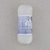 Hilo Perlé de Algodón Mercerizado y Cardado 5 Blanco