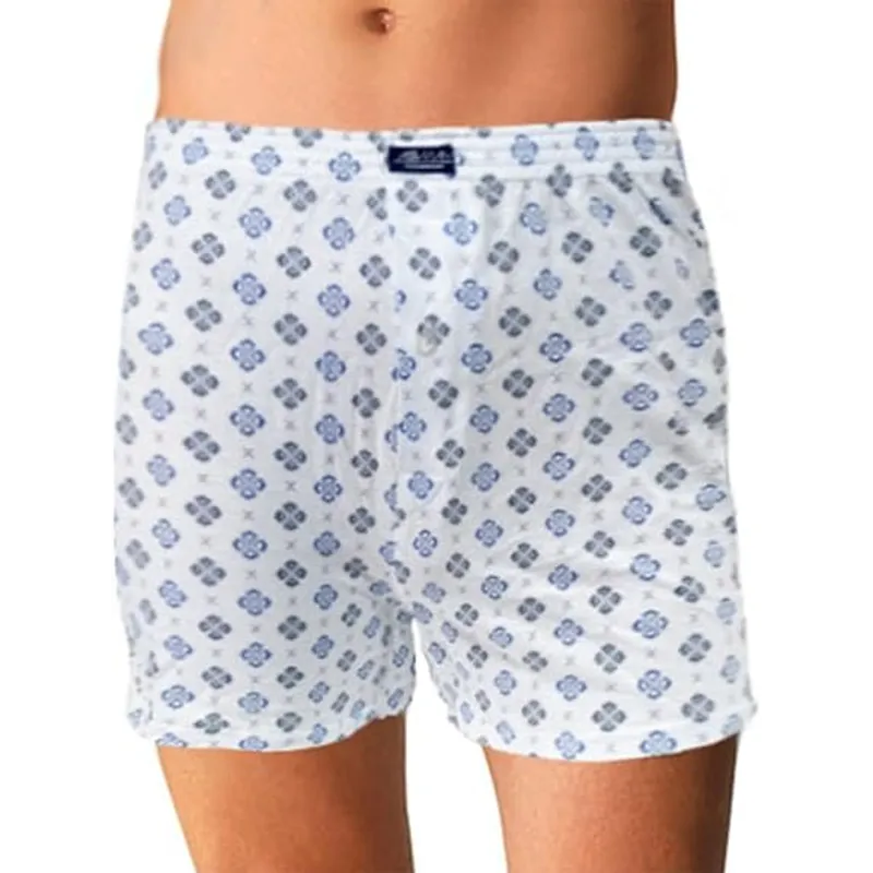 Boxer hombre largo y abierto algodón estampado. Pack de 2, Asman L
