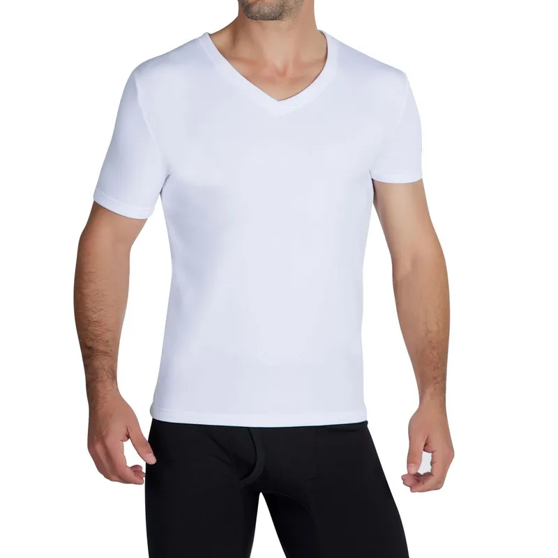 Camiseta térmica caballero manga corta. Ysabel Mora L Blanco