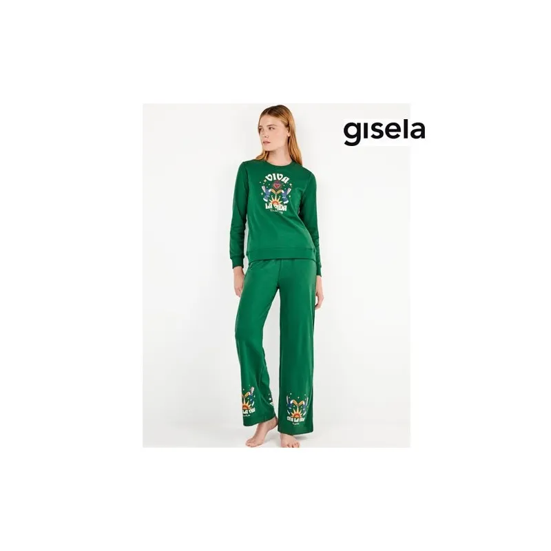 Pijama de sudadera y pantalón de Frida Kahlo, Gisela L