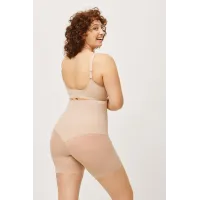 Faja alta abdominal reductora tejido de tul compresión media nude 2XL Visón