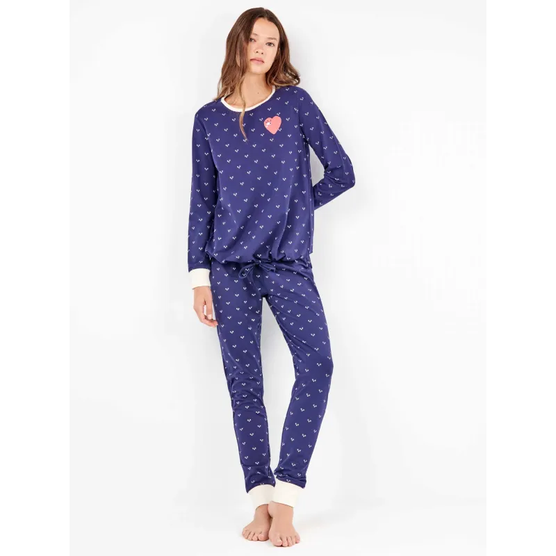 Pijama sra algodón corazones. Gisela L