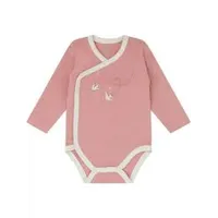 Bodys Bebe Cruzado Manga Larga Yatsi. Pack de 2 3 m Blanco/Rosa