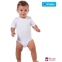 Body Bebé manga corta Fabio y Lara 6 m Blanco