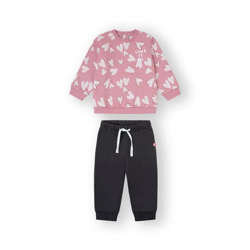 Chadall con Sudadera Rosa Estampada y pantalón, Yatsi 12