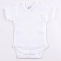 Body bebe verano manga corta cruzado calado ositos Babidu 1 m Blanco