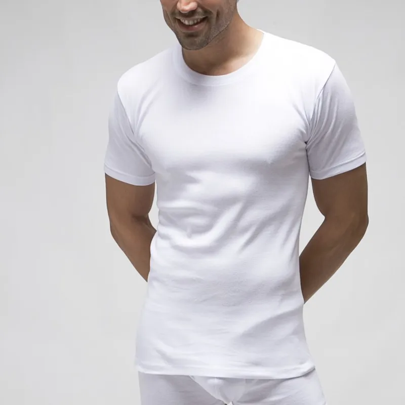 Camiseta manga corta hombre S Blanco